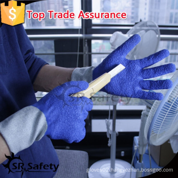 SRSAFETY crinkle latex coated anti-cut performance handling full gloves